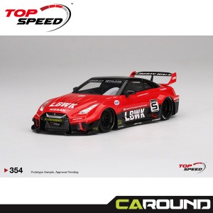 Top Speed 1:18 LB 실루엣웍스 GT 닛산 35GT-RR Ver.1 No.5 - 블랙/레드