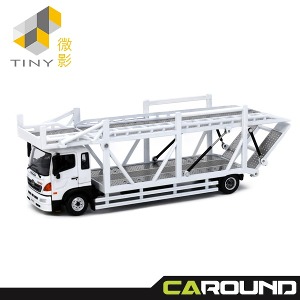 타이니 1:64 HINO 500 (HINO Ranger) 2층 트랜스포터 차량 - 화이트