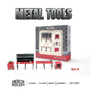 아메리칸 디오라마(AD-2409) 1:64 Metal Tools – Set A